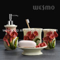 Flowery Polyresin banheiro conjunto (WBP0965A)